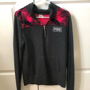 PINK Neon Palm Quarter-Zip